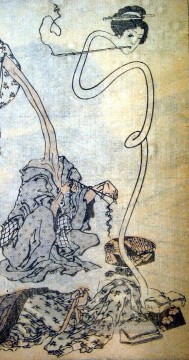 R Rorokubi Katsushika Hokusai Ukiyoe Ölgemälde